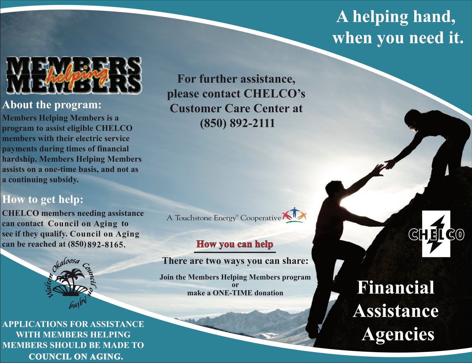 Image of brochure with local agency contact information.