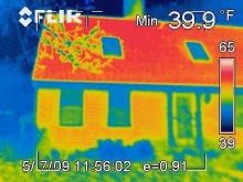 Image of house under infrared